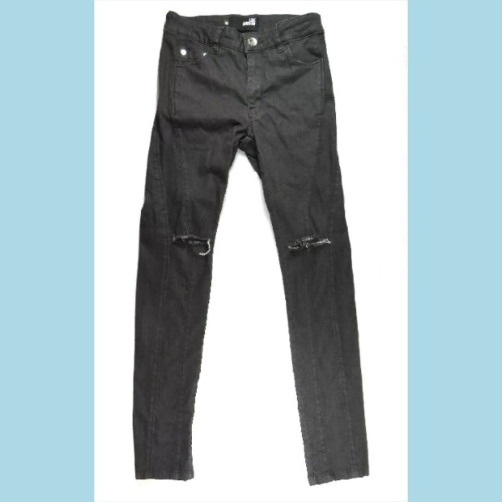 Love Moschino Womens Jeans Made in Italy 26 27/28 Stretch Slim Destroyed Denim